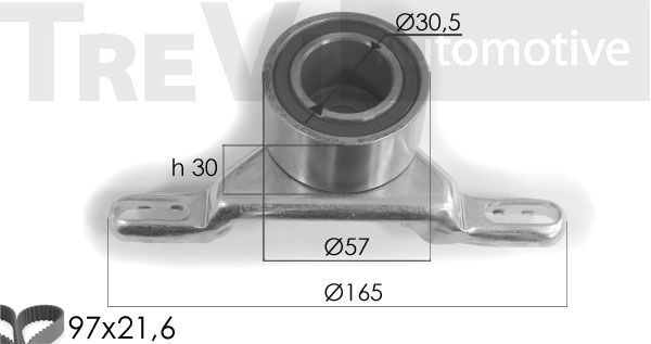 TREVI AUTOMOTIVE Комплект ремня ГРМ KD1068